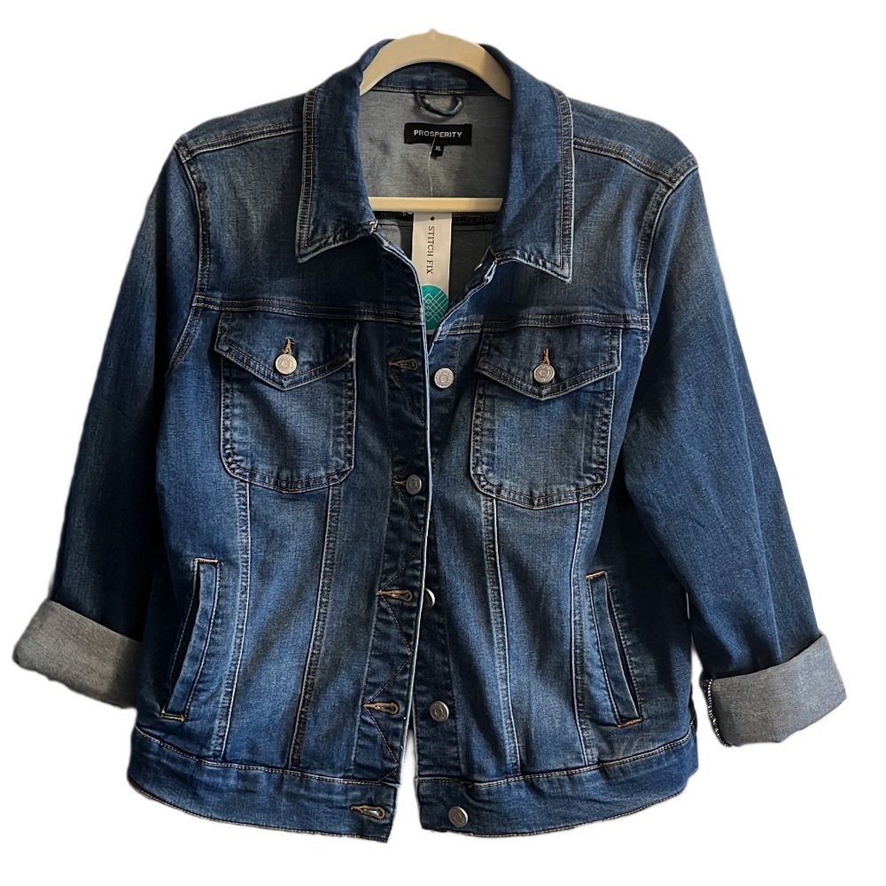 Women's Blue Denim Jacket Size XL